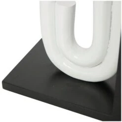 7" White MDF Abstract Layered U-Shaped Bookends With Black Stands Set -Michaels Decor Sale D758499S 4