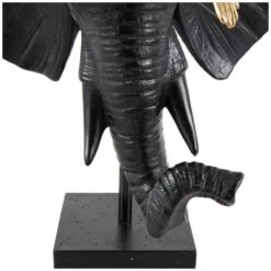 21" Black & Gold Polystone Elephant Head With Birds Statue -Michaels Decor Sale D760320S 5