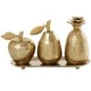 Golden Aluminum Fruit Jars With Matching Leaf Tray Décor Set -Michaels Decor Sale D760354S 1