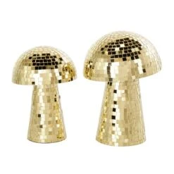 Gold Mushroom Mosaic Mirrored Sculpture Set 13 Gold Mushroom Mosaic Mirrored Sculpture Set -Michaels Decor Sale D760392S 1 1