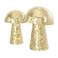 Gold Mushroom Mosaic Mirrored Sculpture Set 14 Gold Mushroom Mosaic Mirrored Sculpture Set -Michaels Decor Sale D760392S 2
