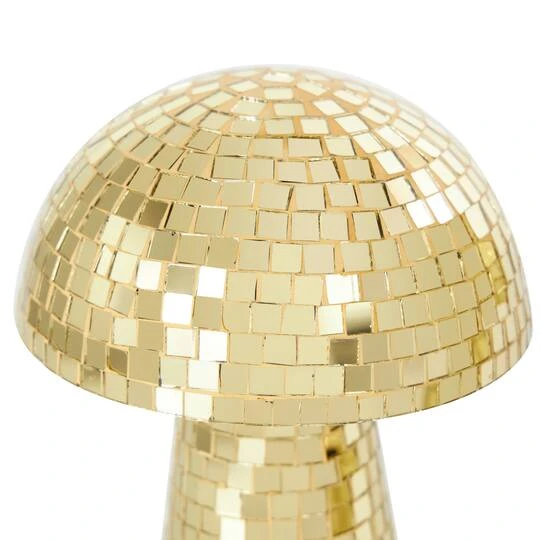 Gold Mushroom Mosaic Mirrored Sculpture Set 8 Gold Mushroom Mosaic Mirrored Sculpture Set - Image 6