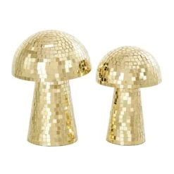 Gold Mushroom Mosaic Mirrored Sculpture Set 19 Gold Mushroom Mosaic Mirrored Sculpture Set -Michaels Decor Sale D760392S 7