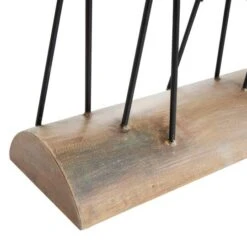 37" Brown Wood Bird Sculpture With Red Accents And Log Base -Michaels Decor Sale D760397S 7