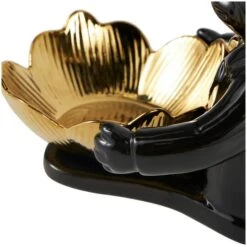 8" Black Ceramic Bulldog Sculpture With Gold Accents -Michaels Decor Sale D760405S 6