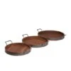 Round Wood Decorative Nesting Tray Set Brown -Michaels Decor Sale D760412S 1
