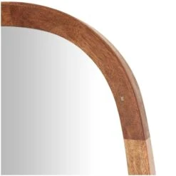 40" Brown Simplistic Wooden Wall Mirror With Rounded Edges -Michaels Decor Sale D760568S 4