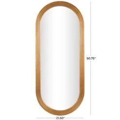 Brown Wooden Oval Wall Mirror With Dimensional Carved Frame -Michaels Decor Sale D760611S 7