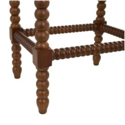 Brown Fabric Counter Stool With Wood Perle Legs & Beige Cushion -Michaels Decor Sale D760613S 5