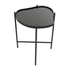 Black Metal Abstract Wavy Accent Table With X-Shaped Base -Michaels Decor Sale D760626S 2