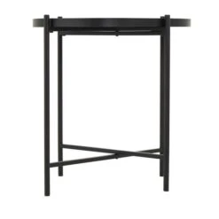 Black Metal Abstract Wavy Accent Table With X-Shaped Base -Michaels Decor Sale D760626S 3
