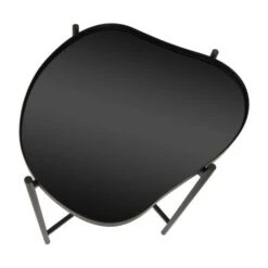 Black Metal Abstract Wavy Accent Table With X-Shaped Base -Michaels Decor Sale D760626S 5