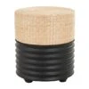 18" Two-Toned Stool With Seagrass Top Black -Michaels Decor Sale D760633S 1