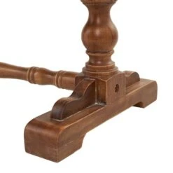 Cream Fabric Bench With Brown Turned Legs 16 Cream Fabric Bench With Brown Turned Legs -Michaels Decor Sale D760636S 4