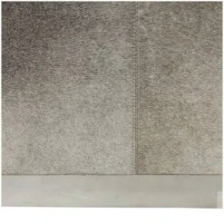 17" Gray Leather Patchwork Pouf With Silver Metal Base -Michaels Decor Sale D760643S 7