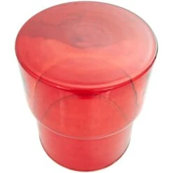 19" Glass Modern Accent Table Red -Michaels Decor Sale D760650S 2