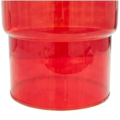 19" Glass Modern Accent Table Red -Michaels Decor Sale D760650S 4