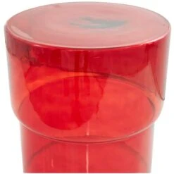 19" Glass Modern Accent Table Red -Michaels Decor Sale D760650S 5