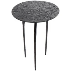 22" Gray Aluminum Geometric Textured Accent Table -Michaels Decor Sale D760655S 3