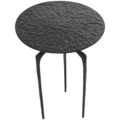 22" Gray Aluminum Geometric Textured Accent Table -Michaels Decor Sale D760655S 4