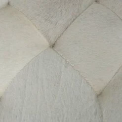 19" Light Gray Leather Geometric Tufted Stool With Metal Base -Michaels Decor Sale D760662S 5