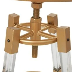 27" Gold Acrylic Bar Stool With Clear Acrylic Accents -Michaels Decor Sale D760664S 5