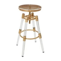 27" Gold Acrylic Bar Stool With Clear Acrylic Accents -Michaels Decor Sale D760664S 7