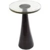 22" Black Aluminum Geometric Cone Accent Table With Textured Glass Tabletop -Michaels Decor Sale D760665S 1