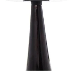 22" Black Aluminum Geometric Cone Accent Table With Textured Glass Tabletop 20 22" Black Aluminum Geometric Cone Accent Table With Textured Glass Tabletop -Michaels Decor Sale D760665S 6