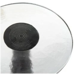 22" Black Aluminum Geometric Cone Accent Table With Textured Glass Tabletop 21 22" Black Aluminum Geometric Cone Accent Table With Textured Glass Tabletop -Michaels Decor Sale D760665S 7