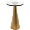 22" Gold Aluminum Geometric Cone Accent Table With Glass Tabletop -Michaels Decor Sale D760667S 1