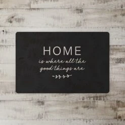 Black Home Is Where The Good Things Are Floor Mat, 18" X 27" -Michaels Decor Sale D760809S 2
