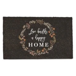 Love Builds A Happy Home Door Mat