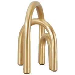 8" Gold Metal Geometric Overlapping Arch Sculpture -Michaels Decor Sale D762346S 3