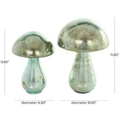Green Glass Mushroom Sculpture Set -Michaels Decor Sale D762484S 9