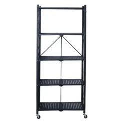 Organize It All Black 5-Tier Foldable Metal Rack With Wheels -Michaels Decor Sale D762738S 2