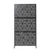 Glitzhome® 6ft. Black Galvanized Steel Geometric Room Divider -Michaels Decor Sale D762958S 1