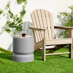 Glitzhome® 17" Multifunctional Faux Terrazzo Stool Gray -Michaels Decor Sale D763652S 3