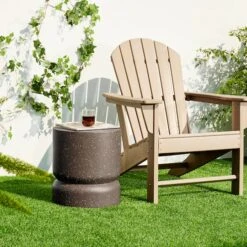 Glitzhome® 17" Multifunctional Faux Terrazzo Stool Brown -Michaels Decor Sale D763653S 3