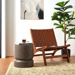 Glitzhome® 17" Multifunctional Faux Terrazzo Stool Brown -Michaels Decor Sale D763653S 4