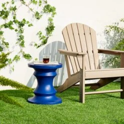 Glitzhome® 18" Multifunctional Chess Garden Stool Blue -Michaels Decor Sale D763663S 3