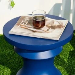 Glitzhome® 18" Multifunctional Chess Garden Stool Blue -Michaels Decor Sale D763663S 5