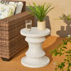 Glitzhome® 18" Multifunctional Chess Garden Stool White -Michaels Decor Sale D763665S 2