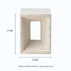 Glitzhome® 17" Faux Terrazzo Square Garden Stool -Michaels Decor Sale D763670S 8