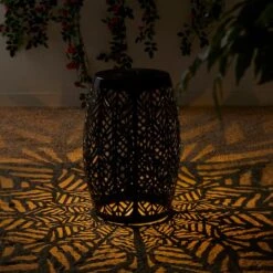 Glitzhome® 18.25" Multifunctional Solar Powdered Iron Leaf Cutout Garden Stool Black 14 Glitzhome® 18.25" Multifunctional Solar Powdered Iron Leaf Cutout Garden Stool Black -Michaels Decor Sale D763680S 3