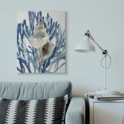 Stupell Industries Tower Shell Coral Blue Beach Design Canvas Wall Art -Michaels Decor Sale M20005355 2