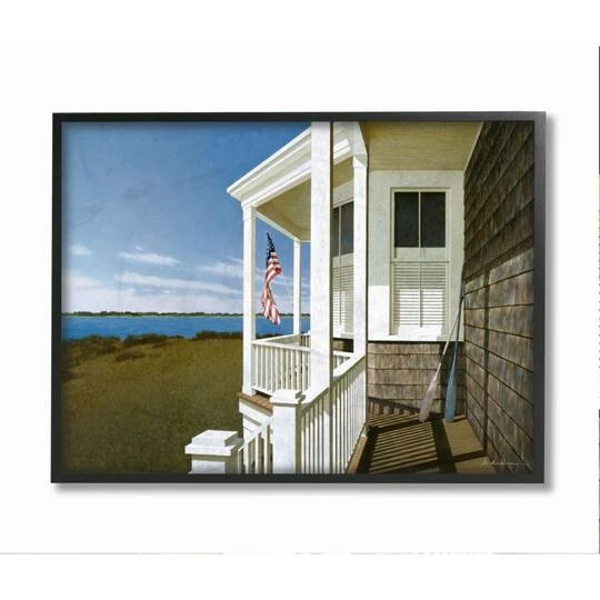 Stupell Industries Americana Cottage Porch Realistic Coastal Painting Framed Wall Art 3 Stupell Industries Americana Cottage Porch Realistic Coastal Painting Framed Wall Art