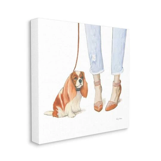 Stupell Industries Dog Walker With Sparkle Heels Canvas Wall Art 4 Stupell Industries Dog Walker With Sparkle Heels Canvas Wall Art - Image 2