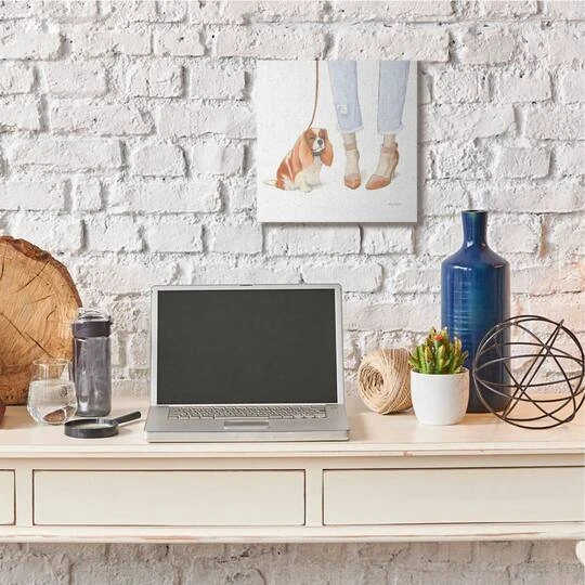 Stupell Industries Dog Walker With Sparkle Heels Canvas Wall Art 5 Stupell Industries Dog Walker With Sparkle Heels Canvas Wall Art - Image 3