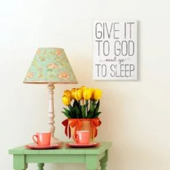 Stupell Industries Give It To God & Go To Sleep Wall Plaque -Michaels Decor Sale M20007021 2